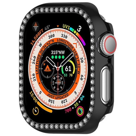 Apple Watch 11 / 10 (46mm) Hårdt Plast Cover - Sort / Rhinsten