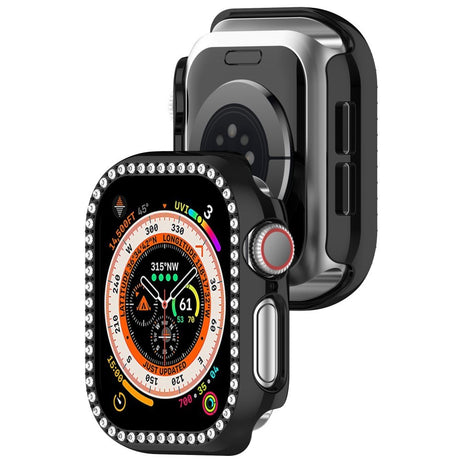 Apple Watch 11 / 10 (46mm) Hårdt Plast Cover - Sort / Rhinsten