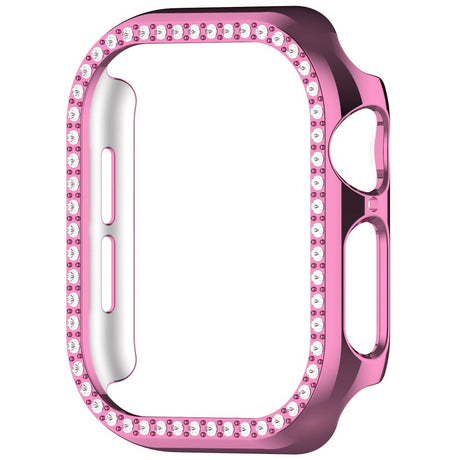 Apple Watch 11 / 10 (46mm) Hårdt Plast Cover - Pink / Rhinsten