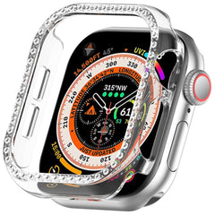 Apple Watch 11 / 10 (46mm) Hårdt Plast Cover - Gennemsigtig / Rhinsten