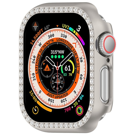 Apple Watch 11 / 10 (46mm) Hårdt Plast Cover - Grå / Rhinsten