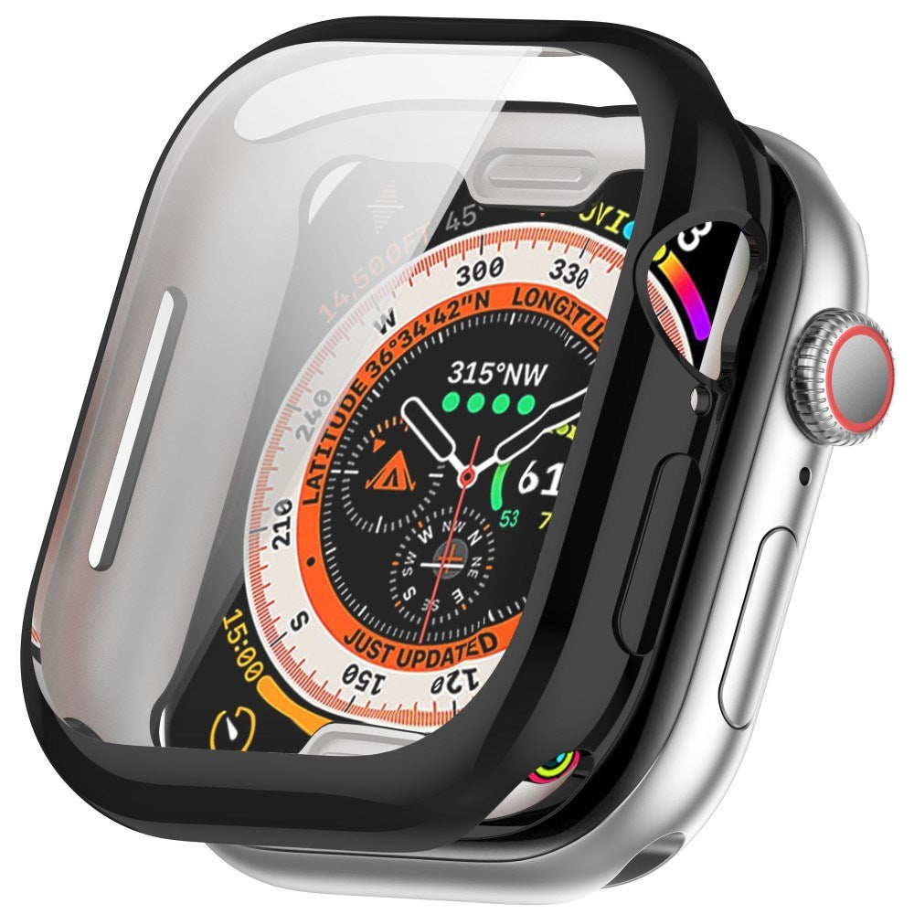 Apple Watch 11 / 10 (42mm) Fleksibelt Plast Cover m. Skærmbeskyttelse - Sort