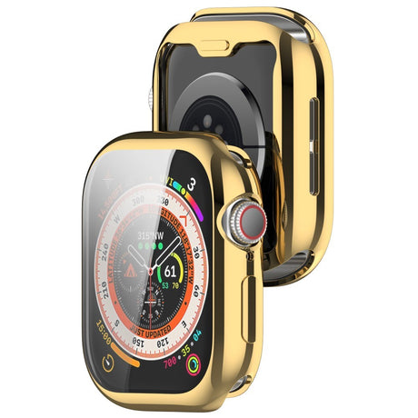Apple Watch 11 / 10 (42mm) Fleksibelt Plast Cover m. Skærmbeskyttelse - Guld