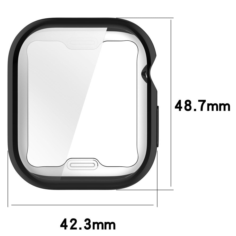 Apple Watch 11 / 10 (46mm) Fleksibelt Plast Cover m. Skærmbeskyttelse - Sort