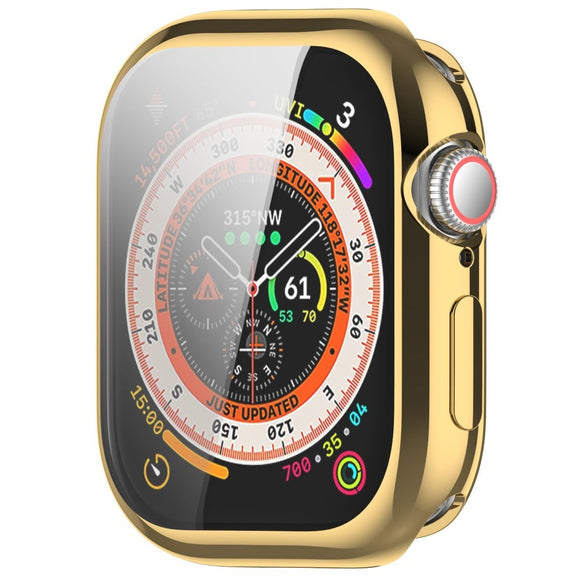 Apple Watch 11 / 10 (46mm) Fleksibelt Plast Cover m. Skærmbeskyttelse - Guld