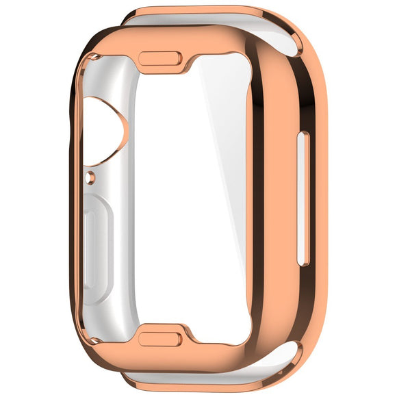 Apple Watch 11 / 10 (46mm) Fleksibelt Plast Cover m. Skærmbeskyttelse - Rose Gold