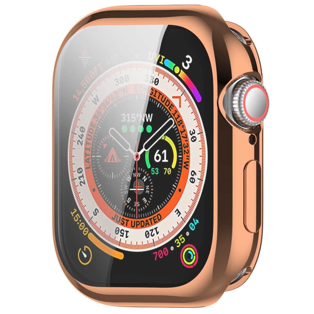 Apple Watch 11 / 10 (46mm) Fleksibelt Plast Cover m. Skærmbeskyttelse - Rose Gold