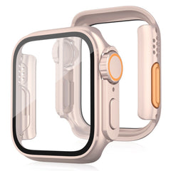 Apple Watch 11 / 10 (46mm) Hårdt Plast Cover m. Indbygget Skærmbeskyttelsesglas - Rose Gold