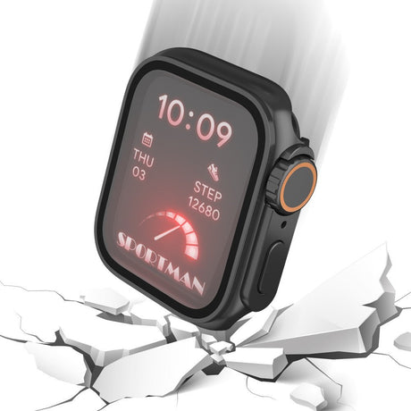 Apple Watch 11 / 10 (46mm) Hårdt Plast Cover m. Indbygget Skærmbeskyttelsesglas - Sort