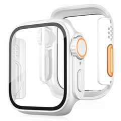 Apple Watch 11 / 10 (46mm) Hårdt Plast Cover m. Indbygget Skærmbeskyttelsesglas - Hvid