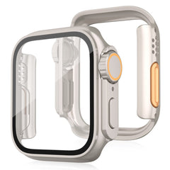 Apple Watch 11 / 10 (46mm) Hårdt Plast Cover m. Indbygget Skærmbeskyttelsesglas - Titanium