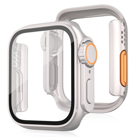 Apple Watch 11 / 10 (46mm) Hårdt Plast Cover m. Indbygget Skærmbeskyttelsesglas - Starlight