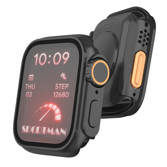 Apple Watch 11 / 10 (46mm) Hårdt Plast Cover m. Indbygget Skærmbeskyttelsesglas - Starlight
