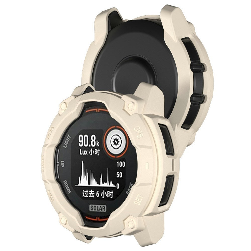 Garmin Instinct 3 Solar (50mm) Rugged Plastik Cover - Hvid