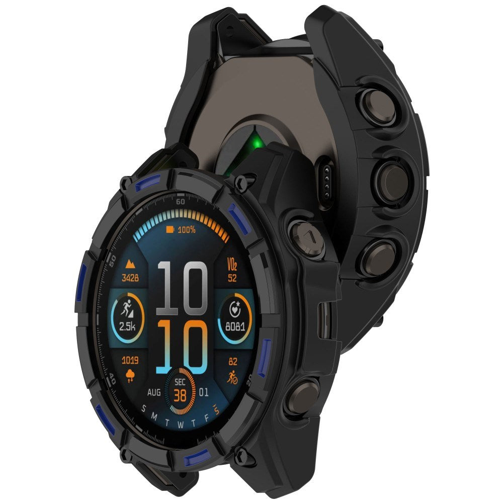 Garmin Tactix 8 Solar (51mm) Bumper Plastik Cover - Sort / Blå