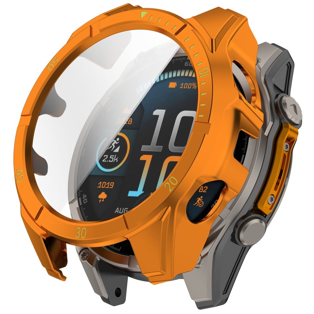 Garmin Tactix 8 AMOLED (51mm) Hårdt Plastik Cover m. Beskyttelsesglas - Orange / Gul