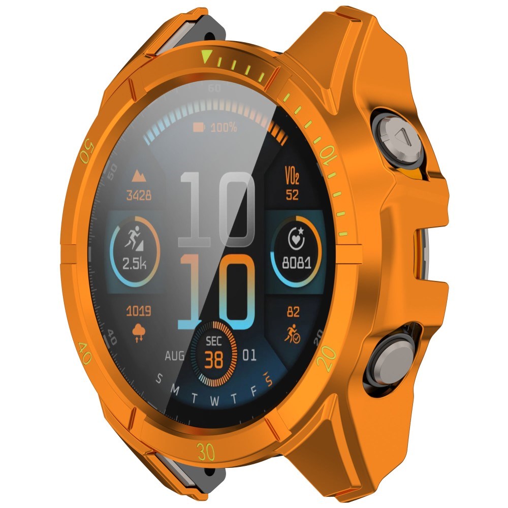 Garmin Tactix 8 AMOLED (51mm) Hårdt Plastik Cover m. Beskyttelsesglas - Orange / Gul