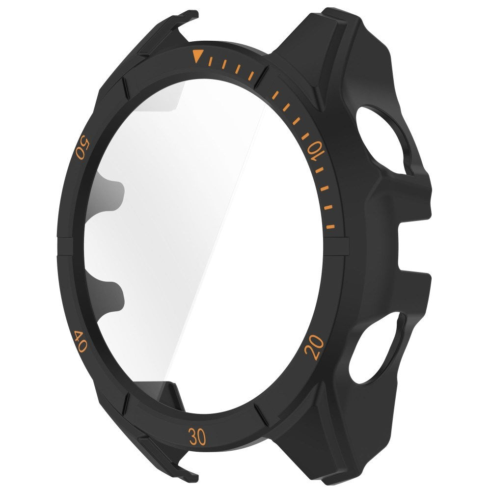 Garmin Tactix 8 AMOLED (51mm) Hårdt Plastik Cover m. Beskyttelsesglas - Sort / Orange