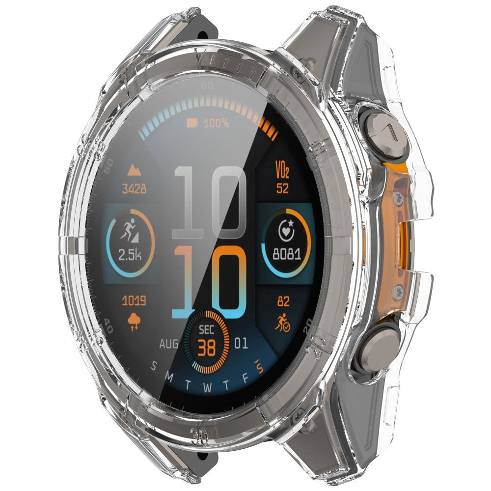 Garmin Tactix 8 AMOLED (51mm) Hårdt Plastik Cover m. Beskyttelsesglas - Gennemsigtig