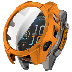 Garmin Tactix 8 AMOLED (47mm) Hårdt Plastik Cover m. Beskyttelsesglas - Orange / Gul