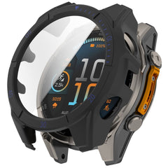 Garmin Tactix 8 AMOLED (47mm) Hårdt Plastik Cover m. Beskyttelsesglas - Sort / Blå