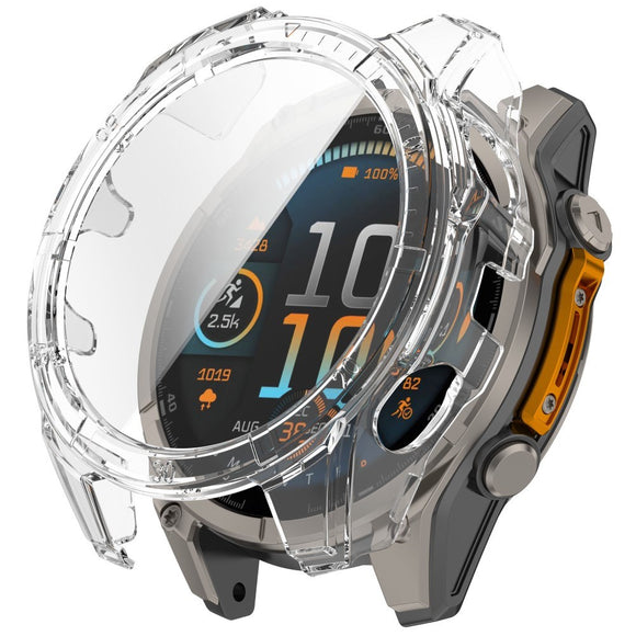 Garmin Tactix 8 AMOLED (47mm) Hårdt Plastik Cover m. Beskyttelsesglas - Gennemsigtig