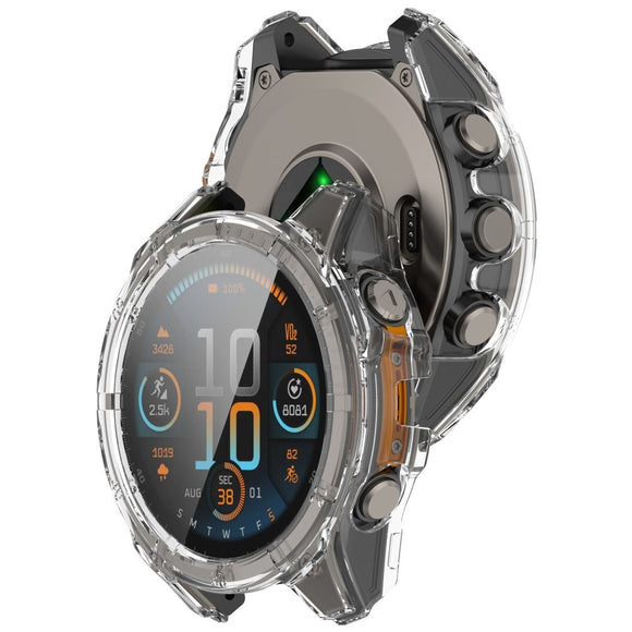 Garmin Tactix 8 AMOLED (47mm) Hårdt Plastik Cover m. Beskyttelsesglas - Gennemsigtig