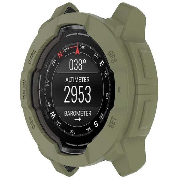 Garmin Instinct 3 AMOLED / Solar (45mm) Bumper Silikone Cover - Army Grøn