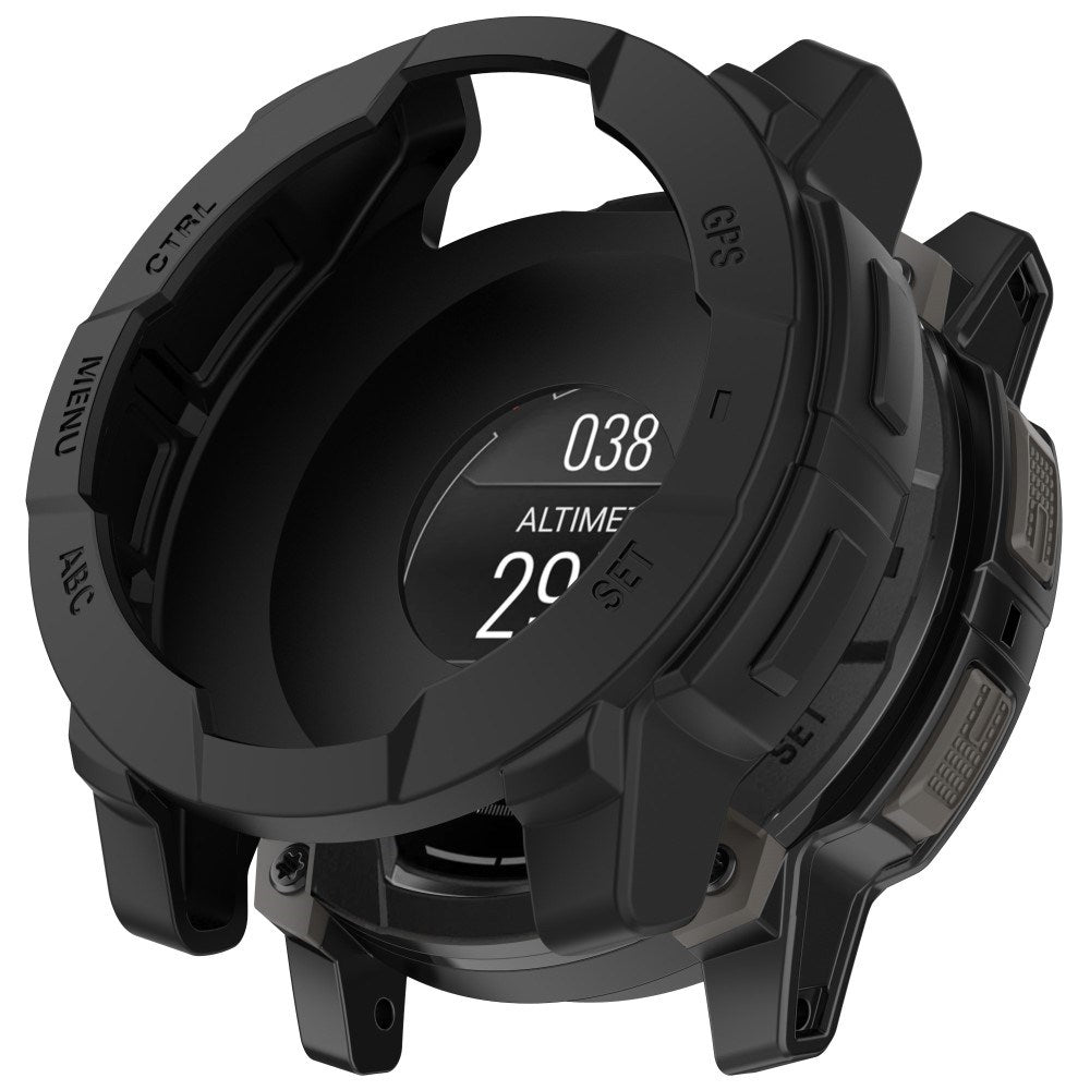 Garmin Instinct 3 AMOLED / Solar (45mm) Bumper Silikone Cover - Sort