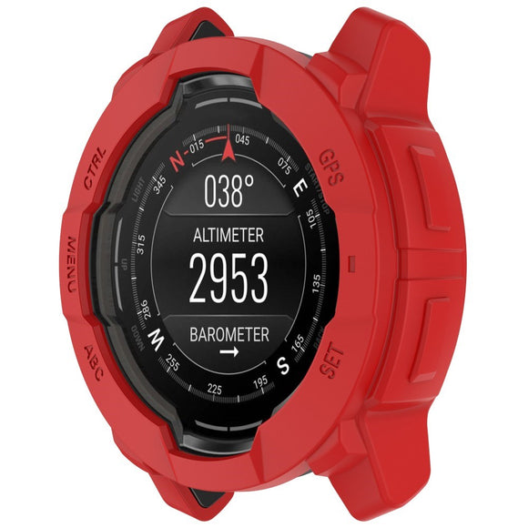 Garmin Instinct 3 AMOLED / Solar (45mm) Bumper Silikone Cover - Rød