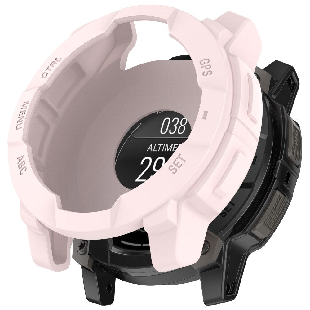 Garmin Instinct 3 AMOLED / Solar (45mm) Bumper Silikone Cover - Lyserød