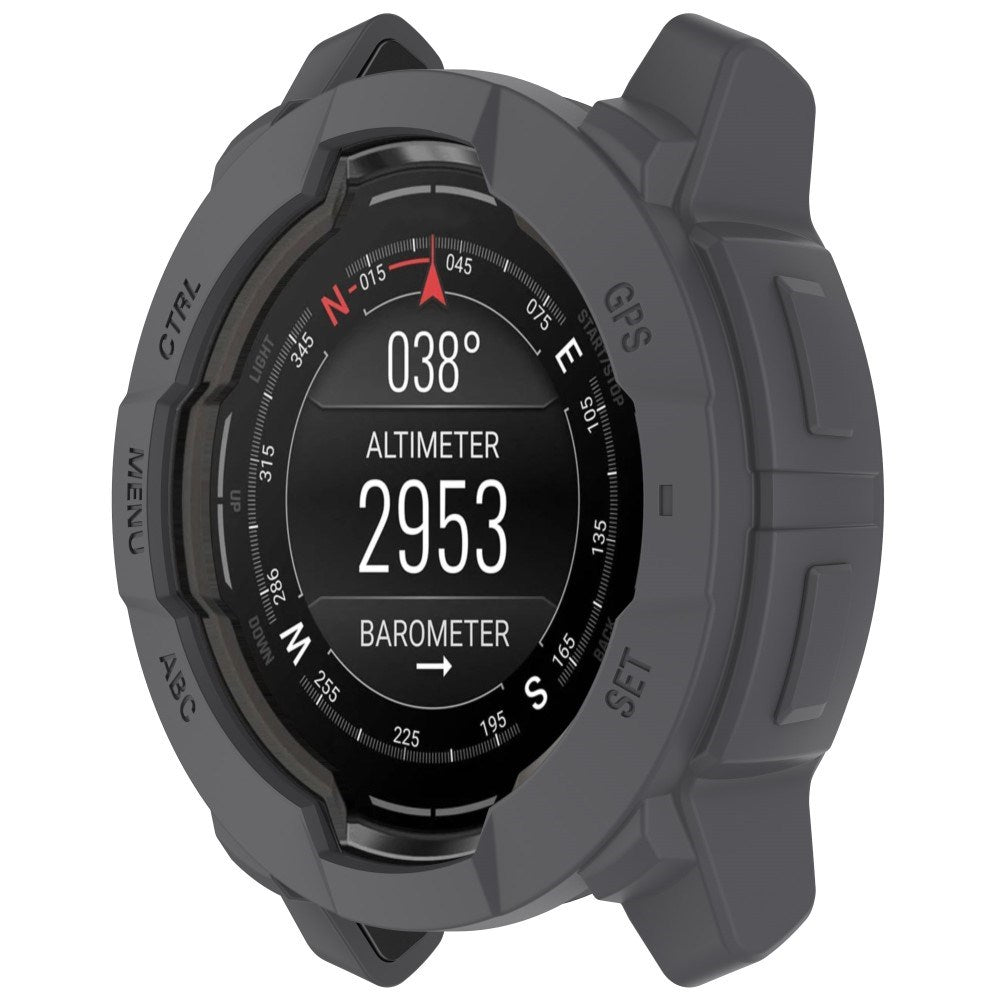 Garmin Instinct 3 AMOLED / Solar (45mm) Bumper Silikone Cover - Grå