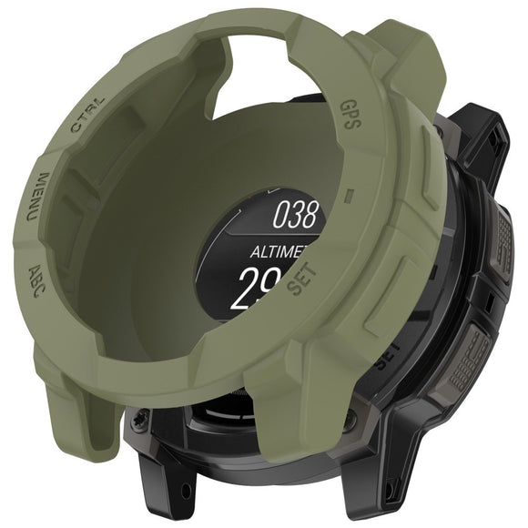 Garmin Instinct 3 AMOLED / Solar (50mm) Bumper Silikone Cover - Army Grøn