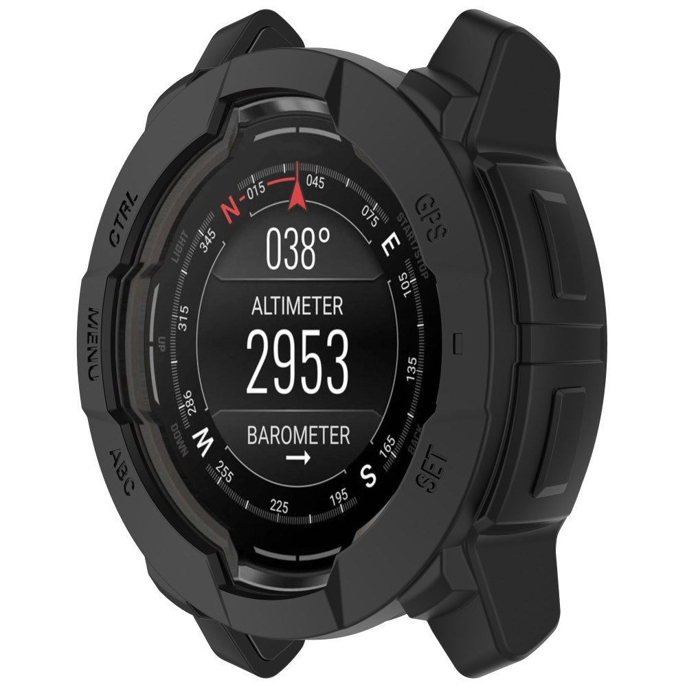 Garmin Instinct 3 AMOLED / Solar (50mm) Bumper Silikone Cover - Sort
