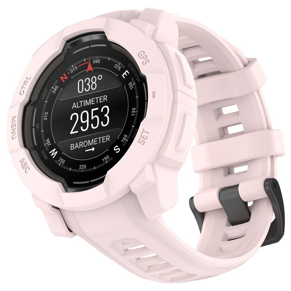 Garmin Instinct 3 AMOLED / Solar (50mm) Bumper Silikone Cover - Lyserød