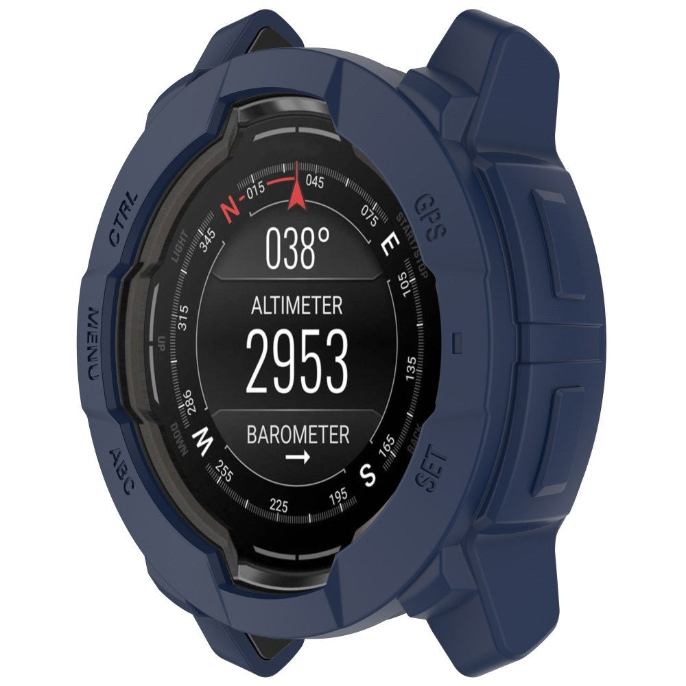 Garmin Instinct 3 AMOLED / Solar (50mm) Bumper Silikone Cover - Blå