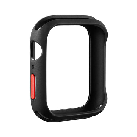 Apple Watch SE / 6 / 5 / 4 (44mm) Fleksibelt Plast Cover m. Hærdet Skærmbeskyttelsesglas - Sort