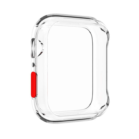 Apple Watch SE / 6 / 5 / 4 (44mm) Fleksibelt Plast Cover m. Hærdet Skærmbeskyttelsesglas - Gennemsigtig