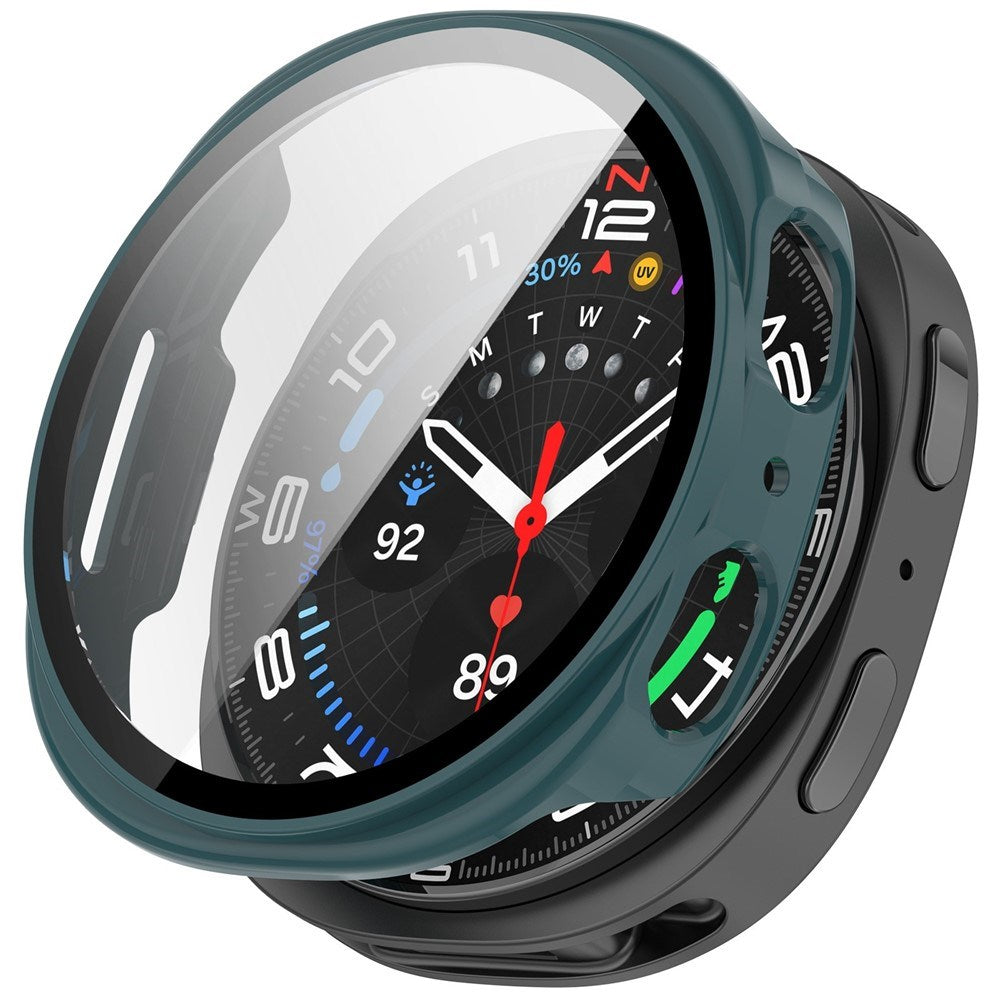Samsung Galaxy Watch 8 (40mm) Hårdt Plast Cover m. Skærmbeskyttelsesglas - Grøn