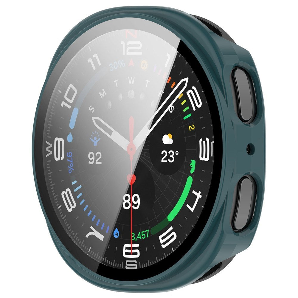 Samsung Galaxy Watch 8 (40mm) Hårdt Plast Cover m. Skærmbeskyttelsesglas - Grøn