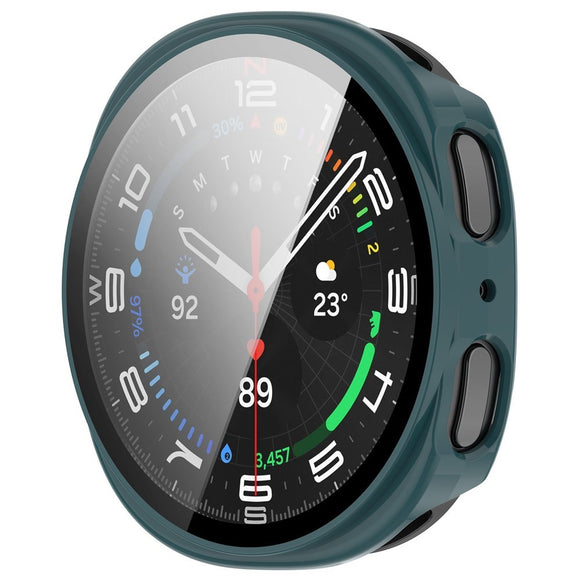 Samsung Galaxy Watch 8 (40mm) Hårdt Plast Cover m. Skærmbeskyttelsesglas - Grøn