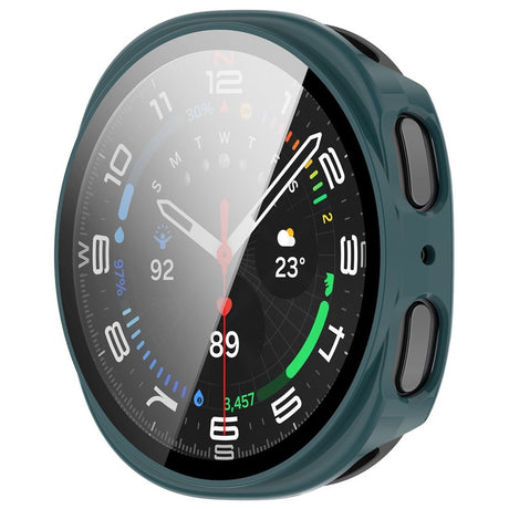 Samsung Galaxy Watch 8 (44mm) Hårdt Plast Cover m. Skærmbeskyttelsesglas - Grøn
