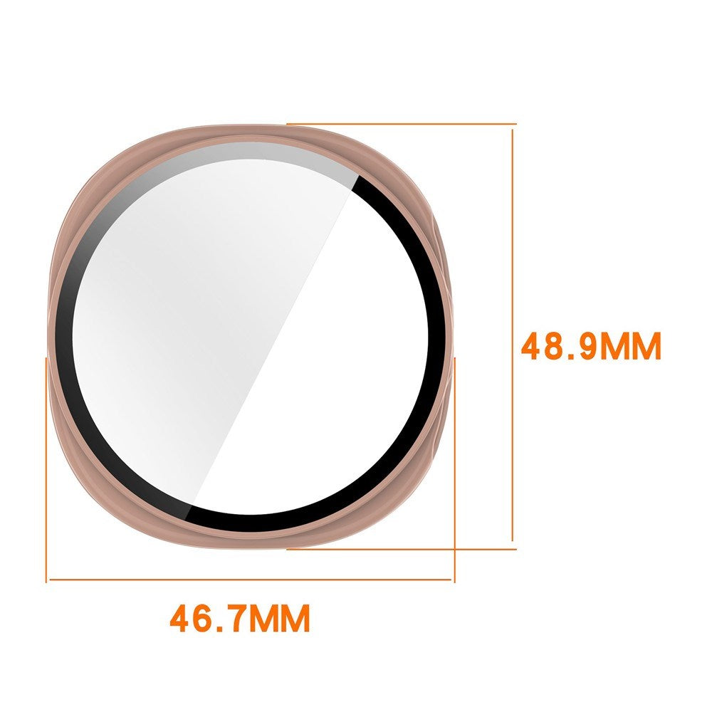 Samsung Galaxy Watch 8 (44mm) Hårdt Plast Cover m. Skærmbeskyttelsesglas - Mat Sølv