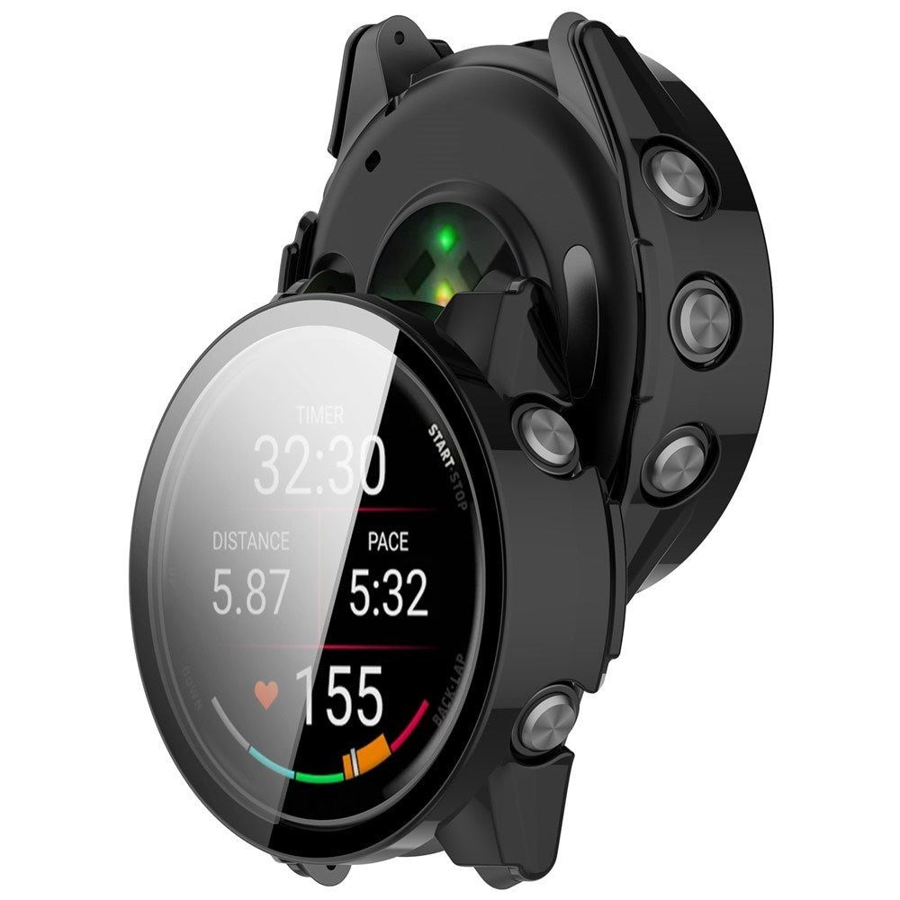 Garmin Forerunner 970 Cover m. Hærdet Skærmbeskyttelsesglas - Sort