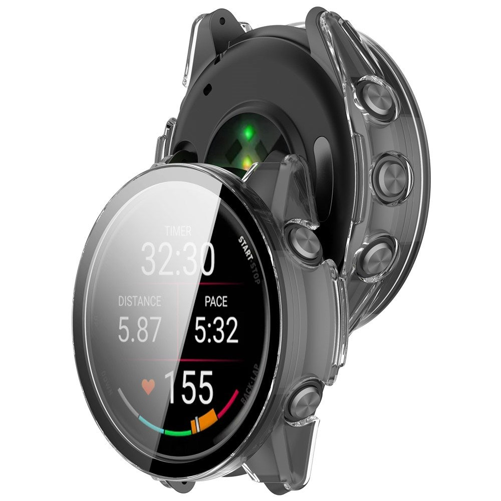 Garmin Forerunner 970 Cover m. Hærdet Skærmbeskyttelsesglas - Gennemsigtig