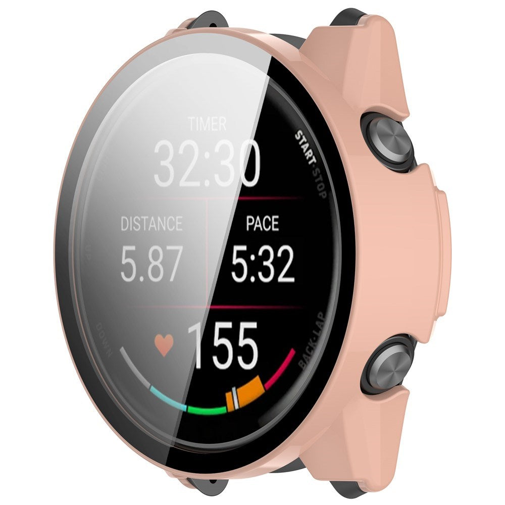 Garmin Forerunner 970 Cover m. Hærdet Skærmbeskyttelsesglas - Lyserød
