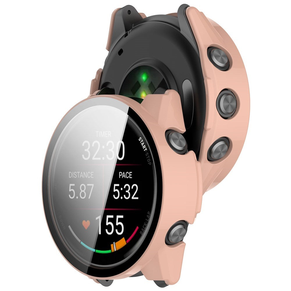 Garmin Forerunner 970 Cover m. Hærdet Skærmbeskyttelsesglas - Lyserød