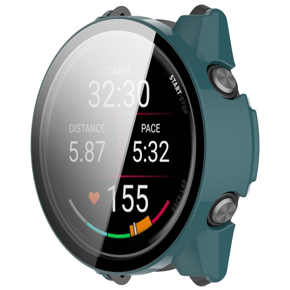 Garmin Forerunner 570 (47mm) Cover m. Hærdet Skærmbeskyttelsesglas - Grøn