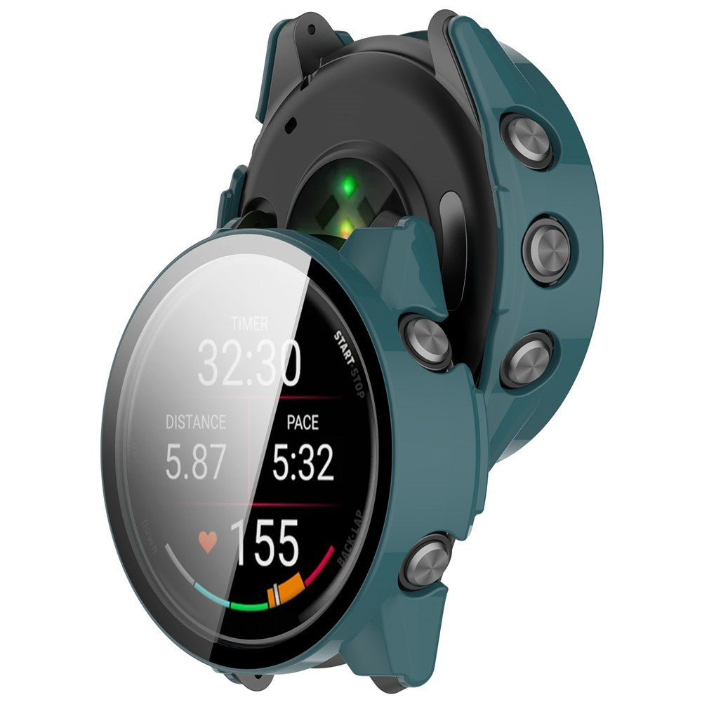 Garmin Forerunner 570 (42mm) Cover m. Hærdet Skærmbeskyttelsesglas - Grøn