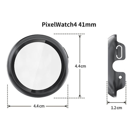 Google Pixel Watch 4 (41mm) Hårdt Plastik Cover m. Indbygget Skærmbeskyttelse - Sølv